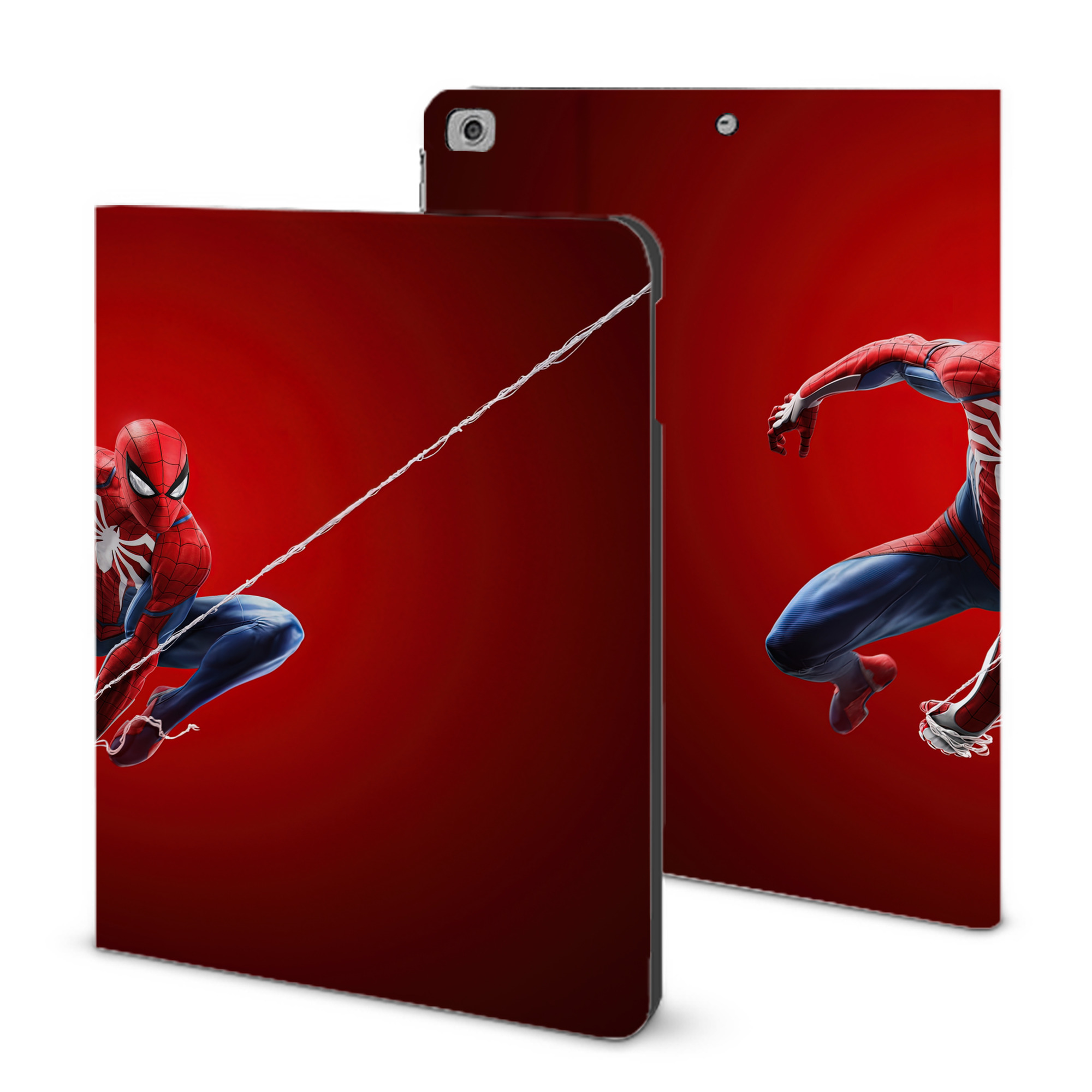 （画像用） Spider Man スパイダーマン IPad ケース ブック型 PUレザー TPU 耐衝撃 軽量 薄型 ペン収納なし 全面保護 IPad 各モデル対応